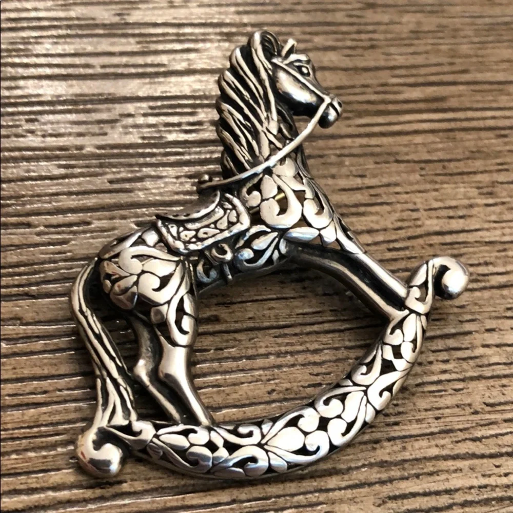 Jezlaine Sterling Silver Filigree Rocking Horse